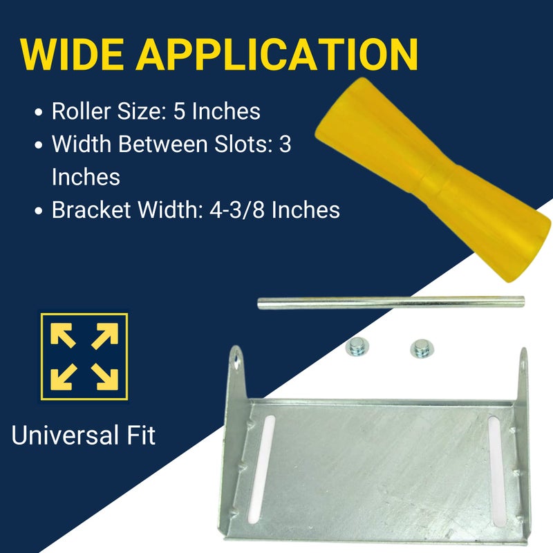 Tie Down Engineering 86279 5" Keel Roller with Panel Bracket Assembly - Image 3